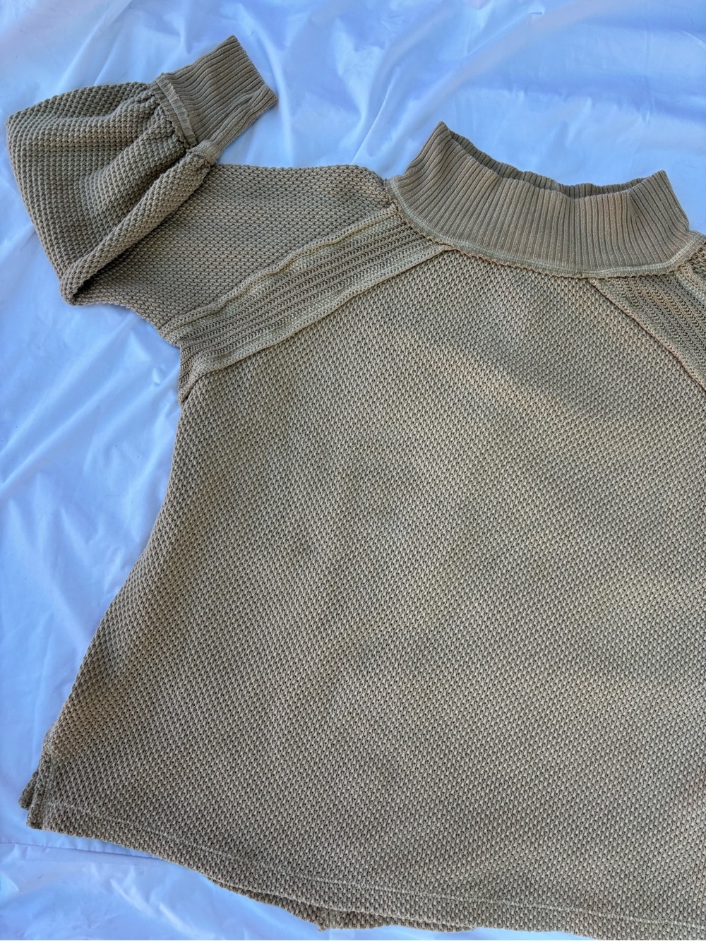 Free People / We The Free Taupe Oversized Knit Sweater | Extra Small